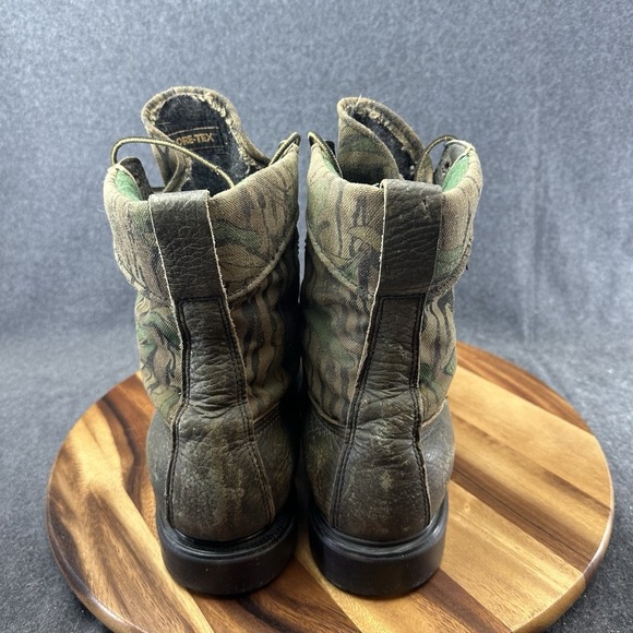 Vintage Browning Leather Green Camo Gore Tex Leather Hunting Work Boots Sz 11EE main image 4